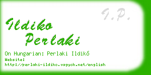ildiko perlaki business card